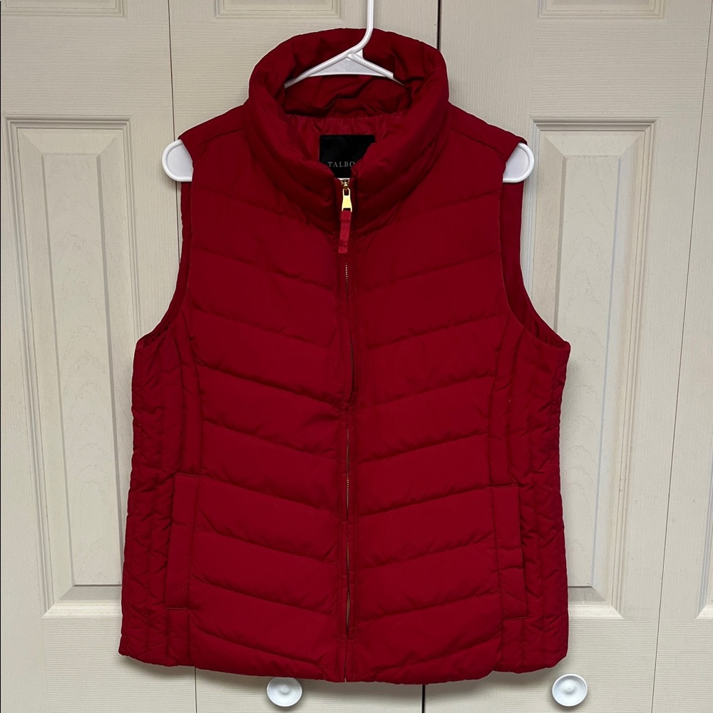Talbots Red Quilted Vest